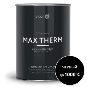 Эмаль термостойкая черная Elcon 1000 градусов 0,8кг