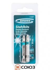 Набор бит Ph2x50мм,сталь S2,2шт//GROSS Matrix 11357