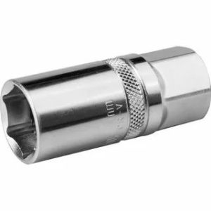 Головка торцевая ЗУБР МАСТЕР свечная с резиновой вставкой(1/2),хромир.покрытие 16мм/27728-16