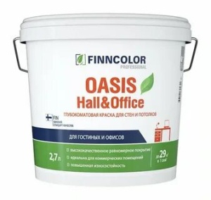 Краска OASIS HALL & OFFICE A гл/мат 2.7л