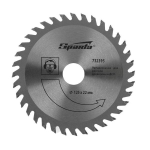 Диск пильный по дереву 125х22мм,36зубьев/ Sparta /732395
