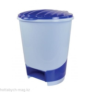 Ведро д/мусора с педалью 10л голубой М1380