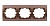 Розетка рамка 702-3100-148 Deniy 3ая горизонтальная светло-коричневый и жемчужно-белый металлик