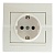 Розетка 702-0202-122 Deriy с/з белый керамика