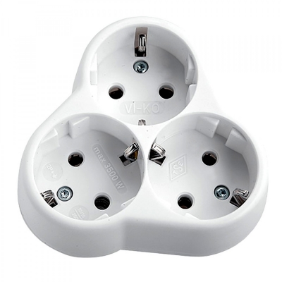 Розетка 410-36035 тройная с/з