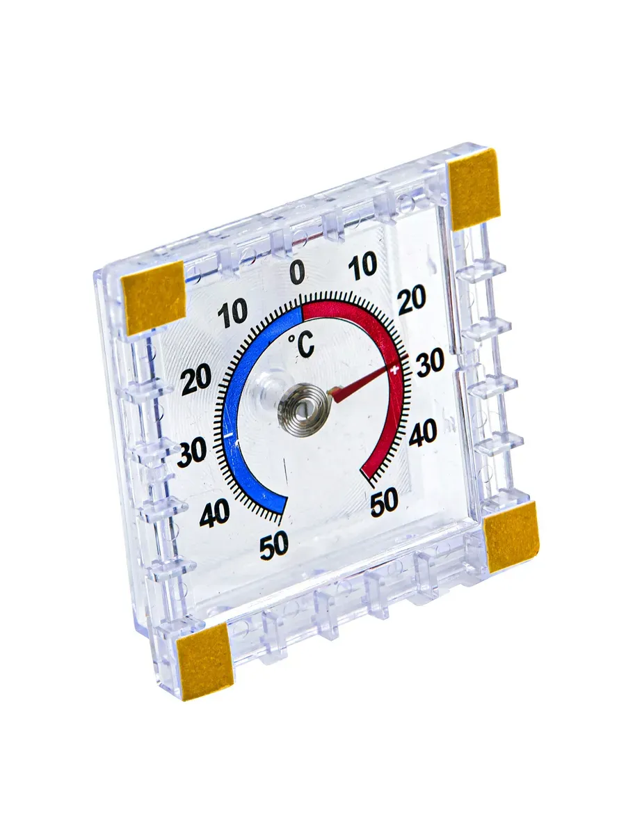 Термометр оконный биметаллический квадратный ТББ, 10-70-75мм./60-0-303