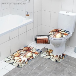 Коврик набор для ванны и туалета 