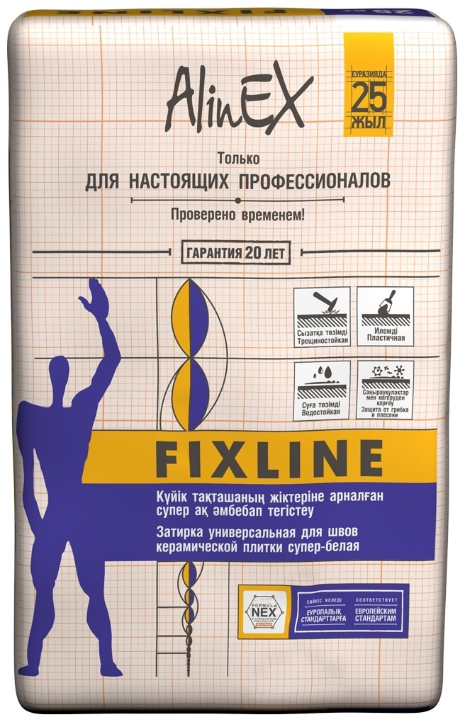 Алинекс затирка FIXLINE для швов плитки