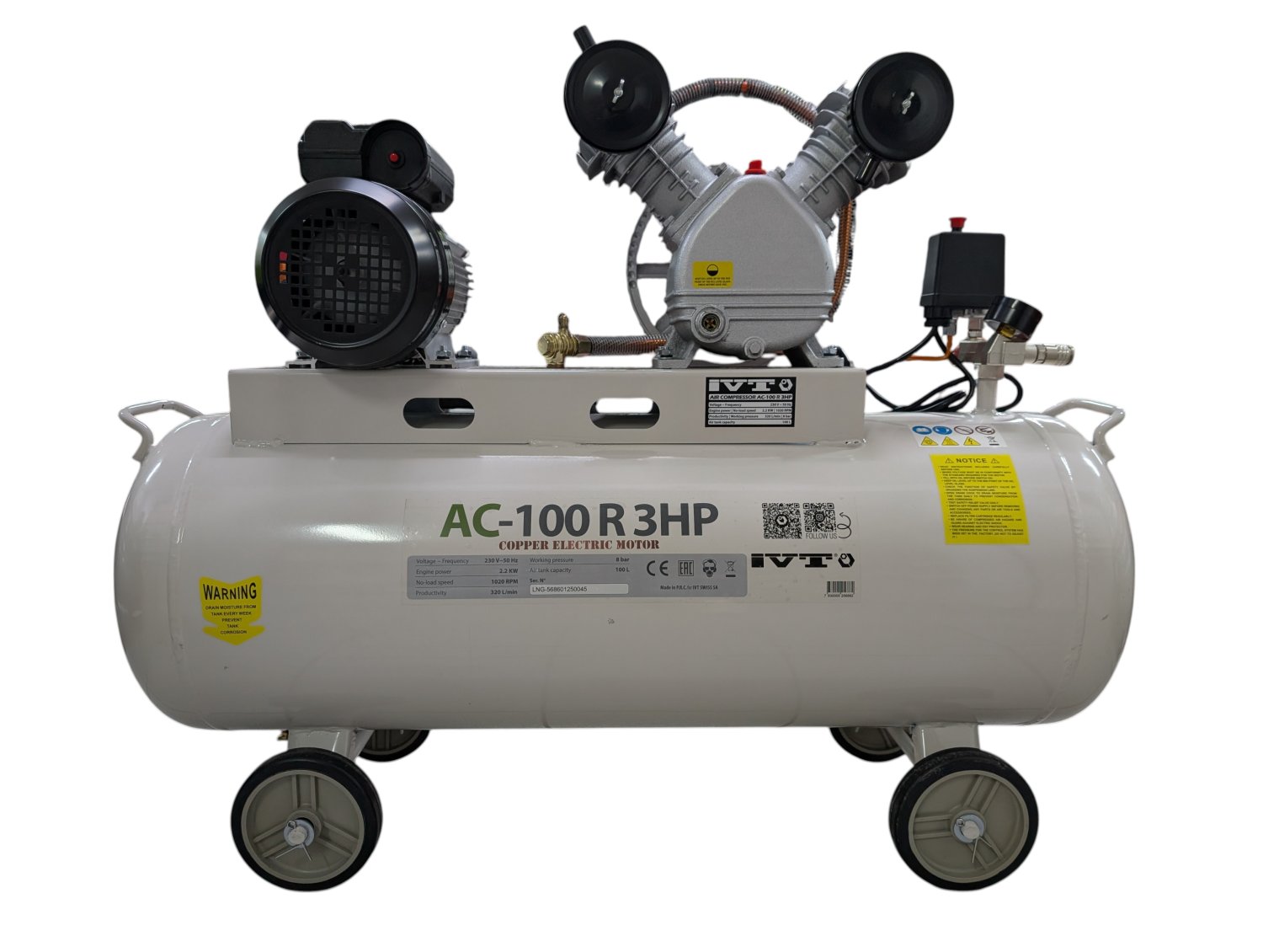 Воздушный компрессор АС-100R 3НР