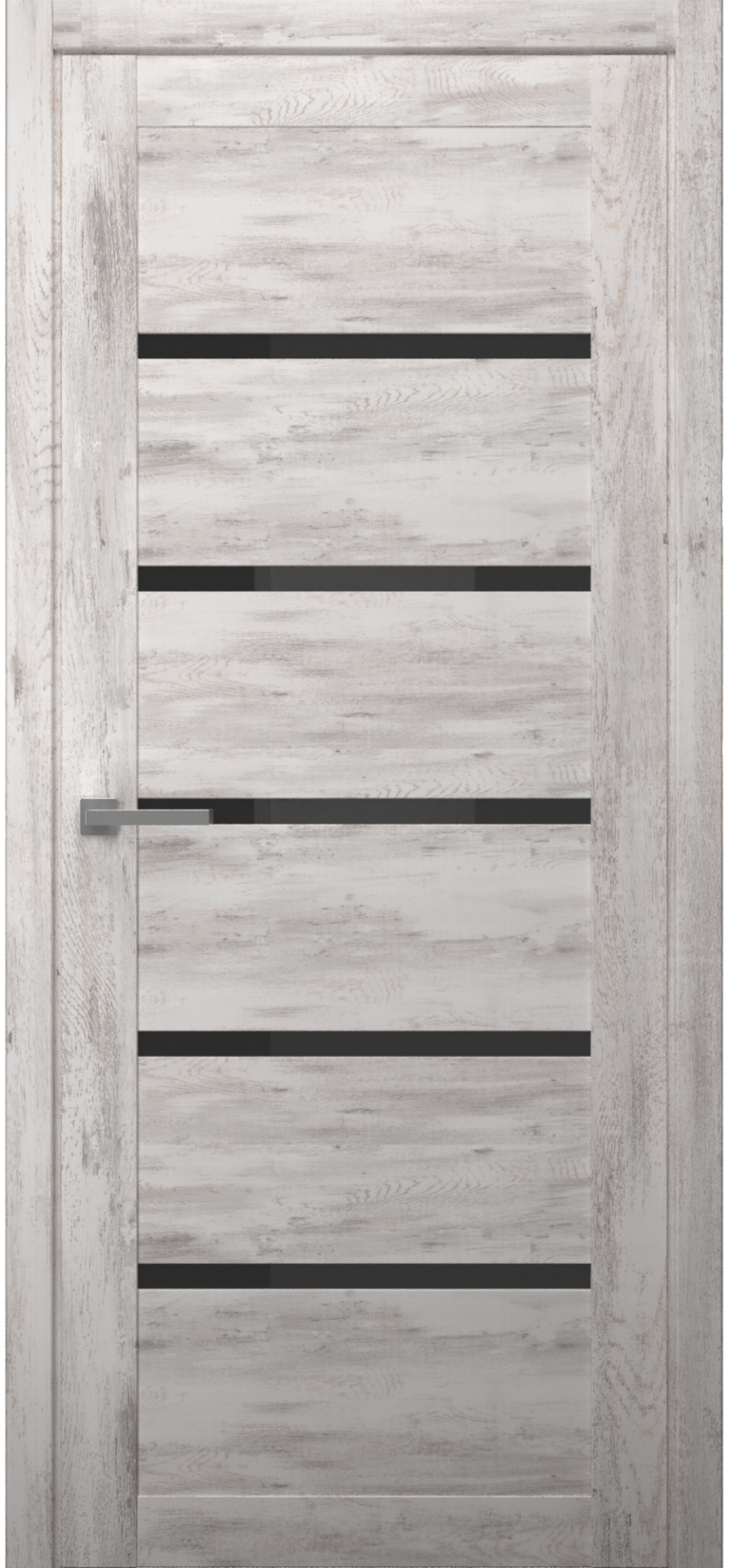 Дверь В02 800х2000 ель альпийская Черное стекло