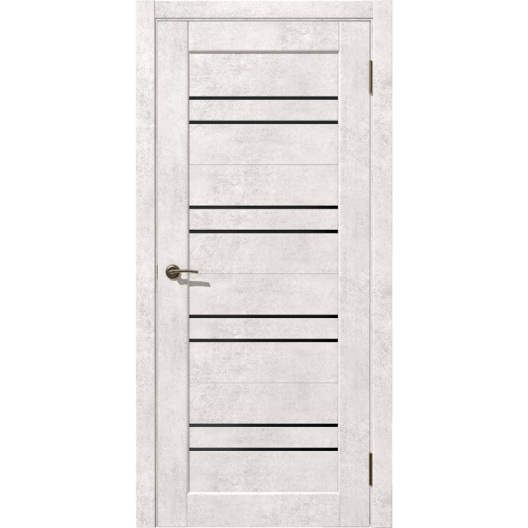 Дверь 700 остекленное Рада луч Бетон светлый (ст.черное)