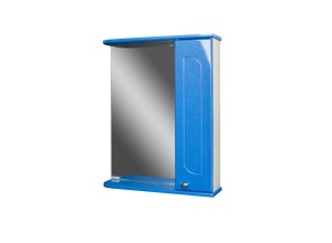 Шкаф-зеркало Радуга Синий металлик 60 левый/правый АЙСБЕРГ DА1130HZR