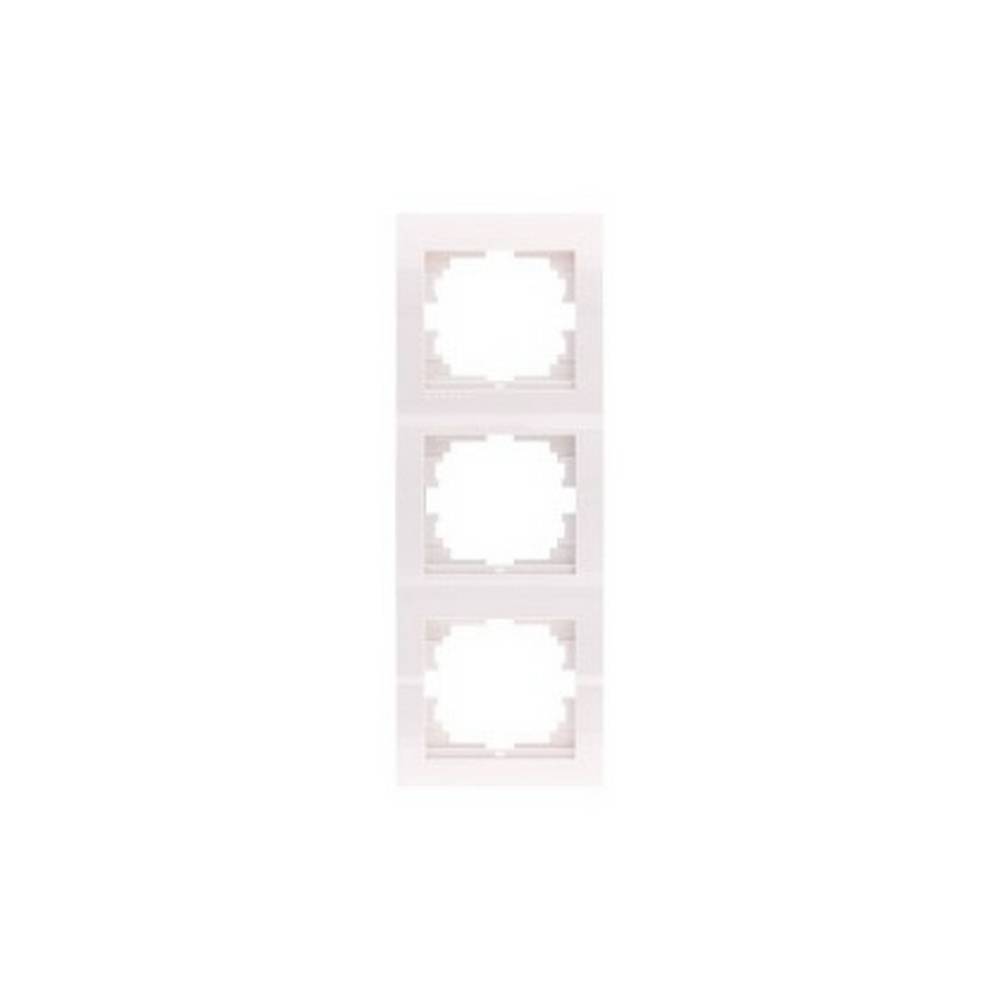 Розетка рамка 702-0200-153 Deniy 3-ая вертикальная белый