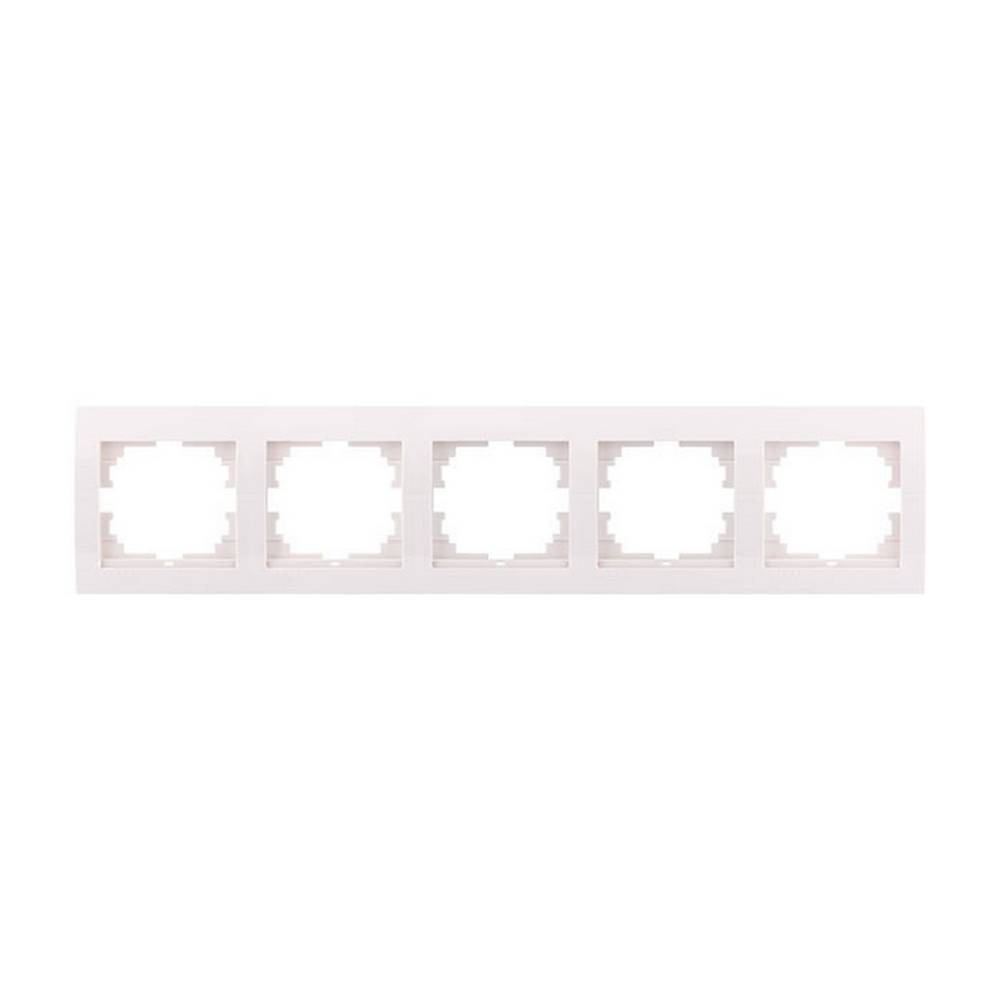 Розетка рамка 702-0200-150 Deniy 5-ая горизонтальная белый