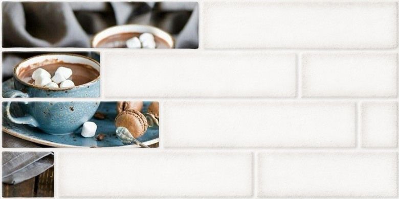 Кафель настенный Декор 300х600 Брик 2 кремовый