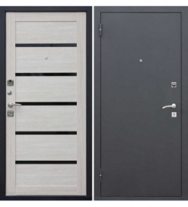 Дверь метал.Гарда 7,5мм муар Лиственница мокко Царга (860) левая