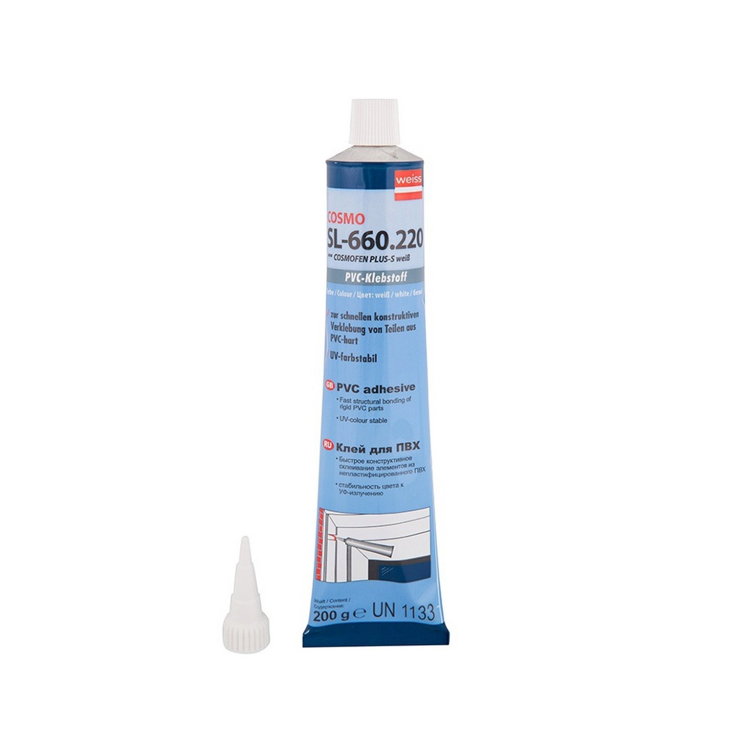 Клей для ПВХ COSMO SL-660 200гр. белый( жидкий пластик)/906-6353