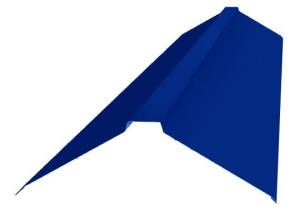Планка конька плоского ПЭ-01-5005-ОН (синий)190х190х2000