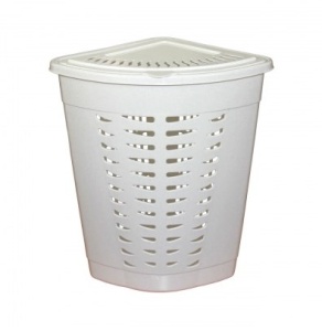 Корзина д/белья 45л угловая белый М1546