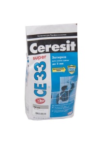 Затирка CERESIT CE 33 д/плиточн швов/2кг(серебристо-серый)