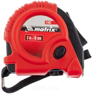 Рулетка Rubber 3мх16мм Matrix 31003