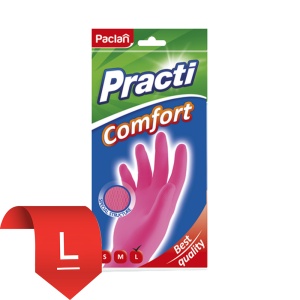 Перчатки Paclan Comfort розовые L