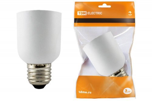 Переходник TDM Е27-Е40 белый