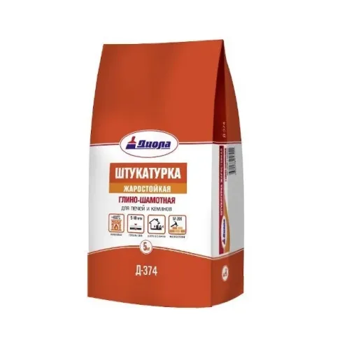 Штукатурка жаростойкая глиношамотная Д-374 5кг