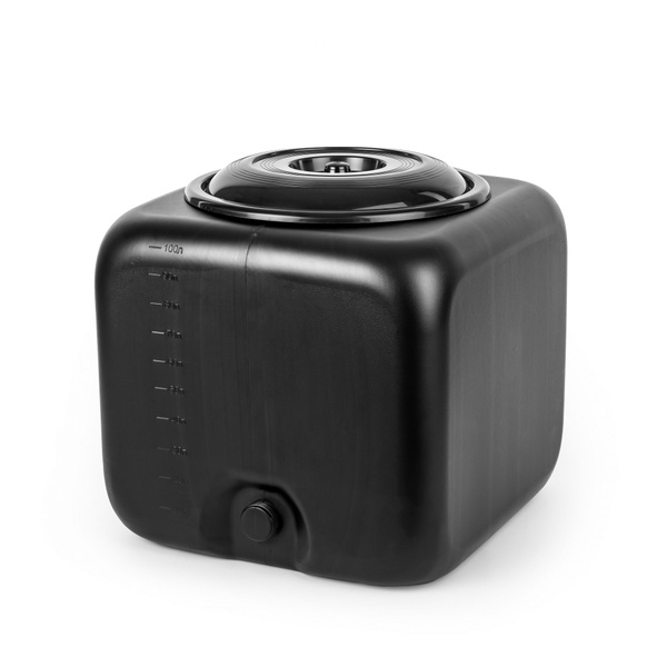 Бак для душа квадратный 100л черный /М3271