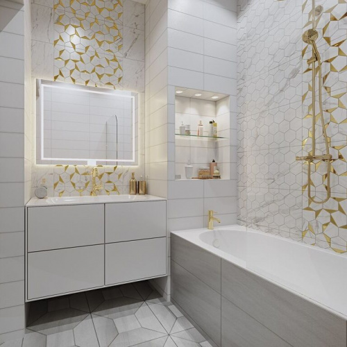 Кафель настенный 600х300х9 MARBLE Гексо(1,62мкв)