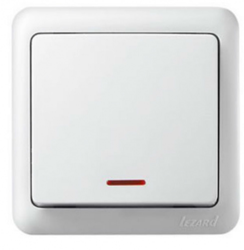Выключатель 751-0200-111 VIOLA с подсветкой10A.250V белый