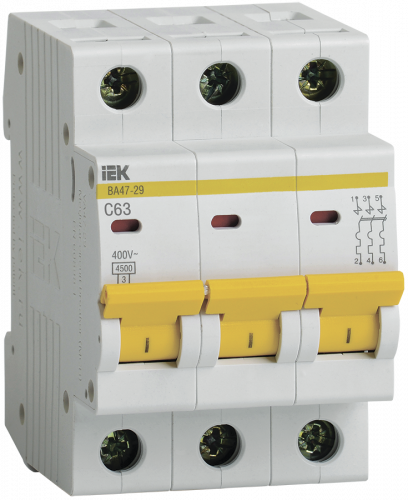 Автомат-пускатель ВА 47-29 3Р С63