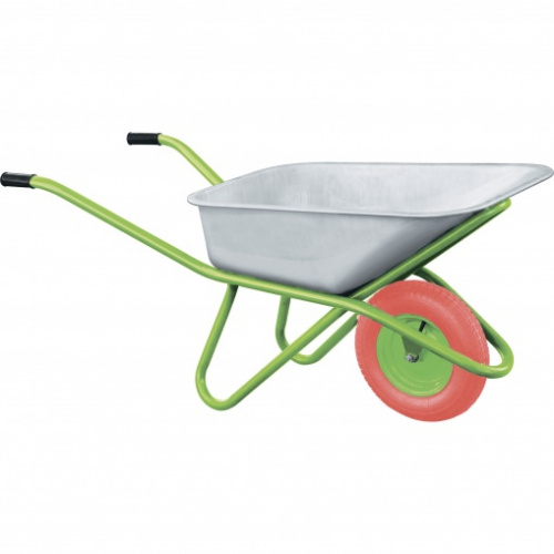 Тачка садово-строительная  с PU колесом усиленная,груз.180кг,объем 90л,/68968