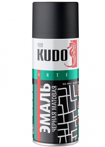 Аэрозоль эмаль (KU-1102 черная матовая,520мл)