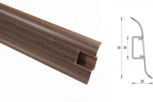 Плинтус Идеал Классик 291 Орех(1*2,2м)