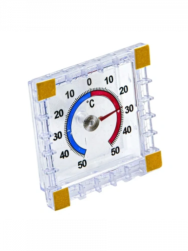 Термометр оконный биметаллический квадратный ТББ, 10-70-75мм./60-0-303