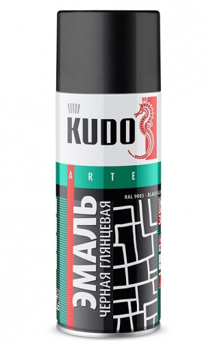 Аэрозоль эмаль (KU-1002 черная глян,520мл)