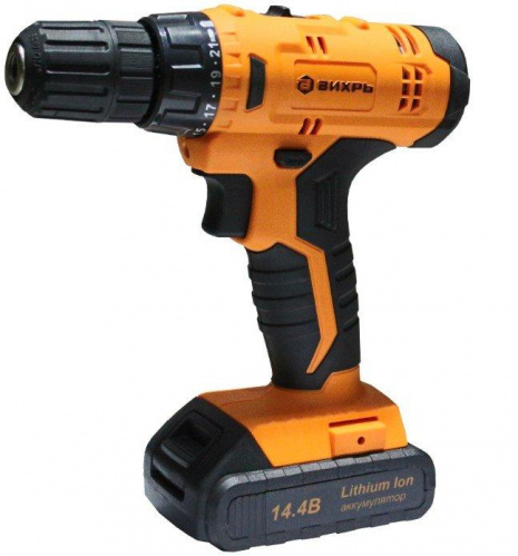 Дрель шуруповерт аккумуляторная ДА-14,4Л-2К (2,0 А/ч) Вихрь