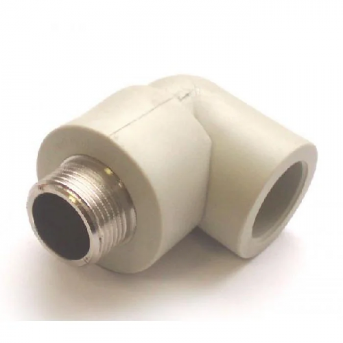 Полипропилен отвод наруж.резьба d20х1/2