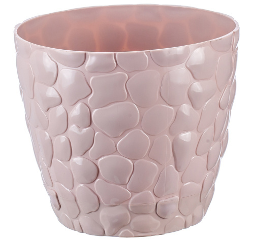 Кашпо КАМНИ D150мм 1,4л чайная роза М3172