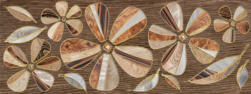 Кафель настенный Декор150х400 Merbau рельефнаяDWU06MRB404(9штв кор.)