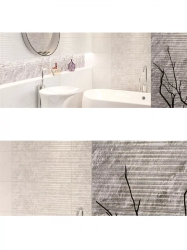 Кафель настенный Декор 300х600 Борнео 2 белый