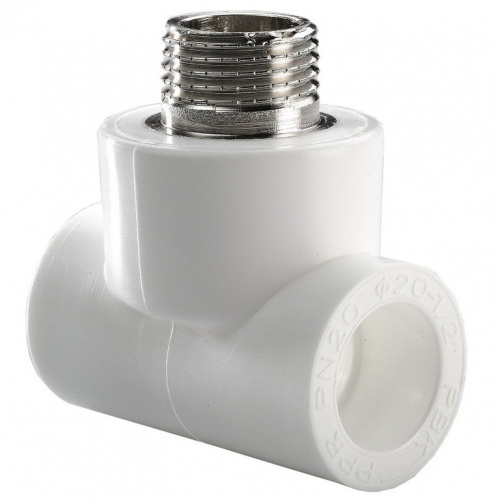 Полипропилен тройник наруж.резьба d25х3/4
