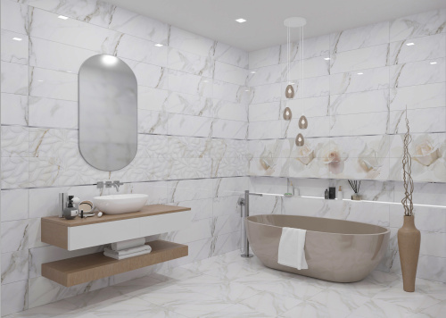 Кафель настенный 24,2*70,0  CALACATTA LIGHT STRUTTURA(0.170/1.02/48.96)