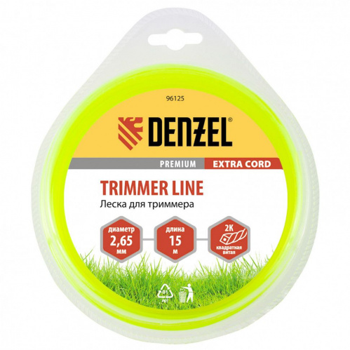 Леска д/триммера двухкомп квадрат 2,65мм 15м EXTRA CORD 96125