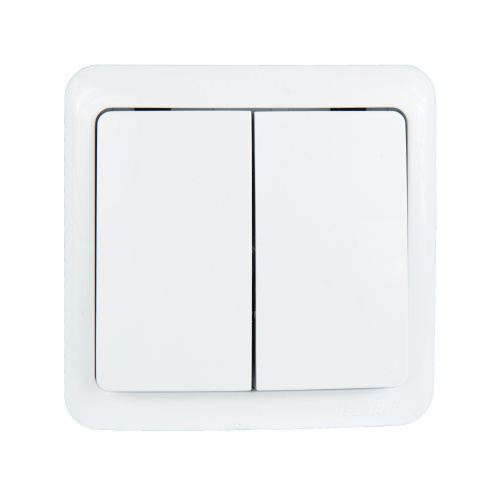 Выключатель 751-0200-101 VIOLA двойной10A.250V белый