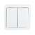 Выключатель 751-0200-101 VIOLA двойной10A.250V белый