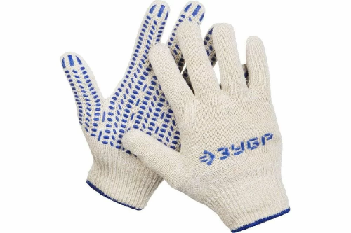 Перчатки х/б с ПВХ-гель покрытия (точка)13класс ,размер SM,ЗУБР ТОЧКА+/11451-S