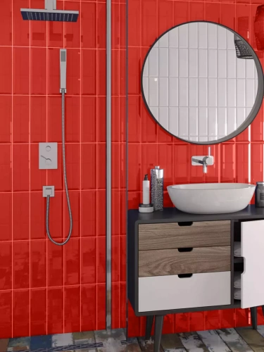 Кафель настенный 100х300 Metro red wall (21шт-0,63кв.м/0,03)