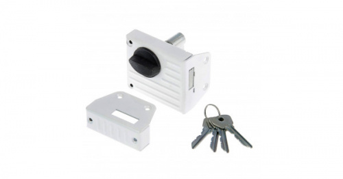 Замок накладной ЗН 1-2.1 белый Зенит